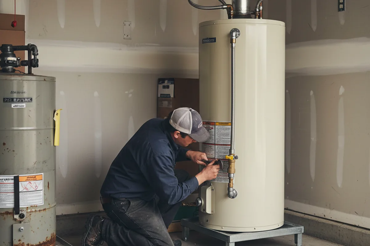 Water heater and shutoff valve replacement in Zanesfield